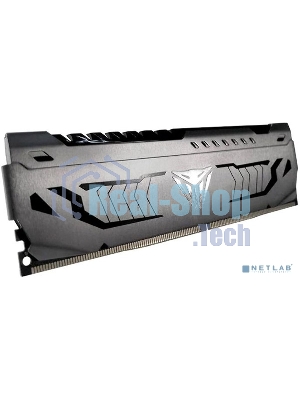 Оперативная память Patriot Viper Steel, DDR4, 8GB, 3200MHz, CL16, DIMM, с радиатором, черный