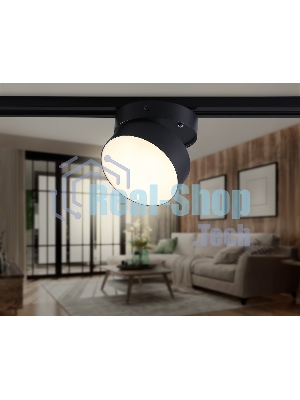 Трековый однофазный светодиодный светильник Ambrella light GL6877 BK черный LED 16W 3000K D115*90