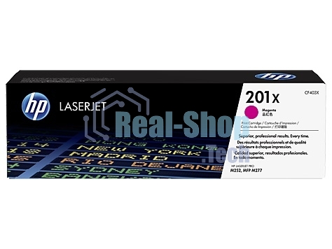 Тонер Картридж HP 201X CF403X пурпурный для HP CLJ Pro M252/M277 (2300 стр.)
