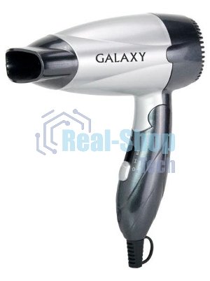 Фен Galaxy Line GL 4305 серебристый/черный, 1400 Вт, компактный