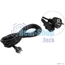 Кабель питания ExeGate Power PC-10P (Евровилка Schuko->С13) VDE-250V-3*1.0-CU, 10A, черный, 10м