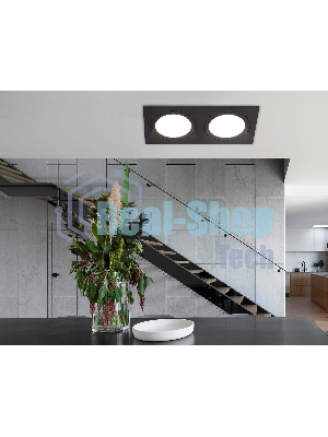 Светильник Ambrella light TN6615/2 BK черный IP44 GX53/2 max 15W 215*110*24