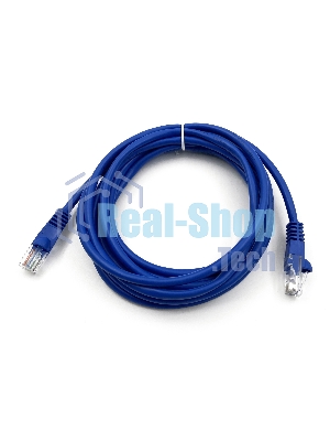 Патч-корд Buro UTP cat.5e 3м синий RJ-45 (m)-RJ-45 (m)