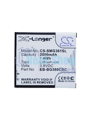 Аккумулятор CS-SMG361SL EB-BG360CBC для Samsung Galaxy J2 SM-J200F, SM-J200H 3.8V, 2000mAh, 7.60Wh
