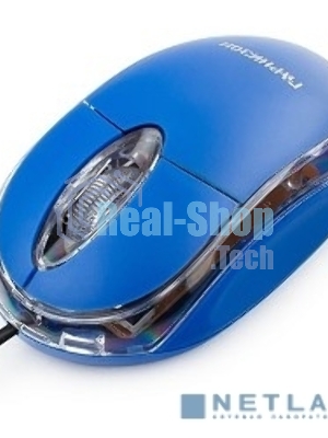 Мышь проводная Гарнизон GM-100B синий, 1000 dpi, USB, кнопки - 3