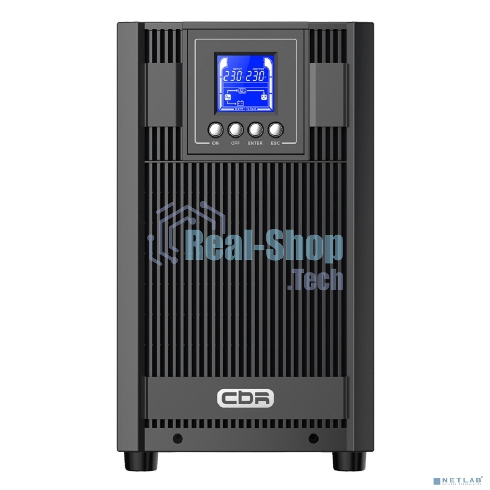 Источник бесперебойного питания CBR ESN-3KT-4F-LCHERSC Online 3000VA/3000W Tower 4 x Schuko + 1 Tb, LCD, HID-USB, RS232, EPO, SNMP slot