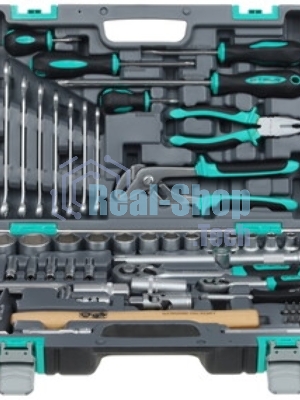 Набор инструментов Stels 141041/2'' 1/4'' CrV пластиковый кейс  76 предм.