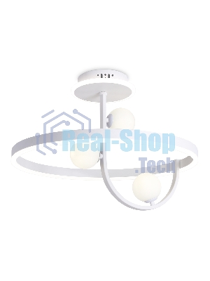 Потолочный светодиодный светильник Ambrella light FL66261/1+3 WH белый 56W 3000K-6400K+G9/3 D500*358 (ПДУ ИК)