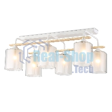 Светильник Ambrella light TR3033247/6 WH/WD белый/дерево E27/6 max 60W 580*340*245