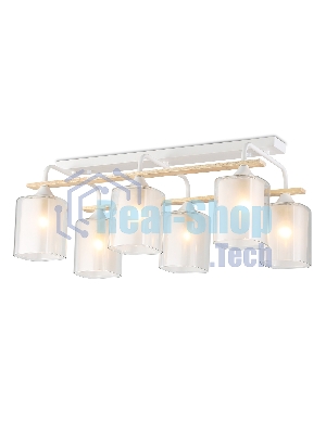 Светильник Ambrella light TR3033247/6 WH/WD белый/дерево E27/6 max 60W 580*340*245