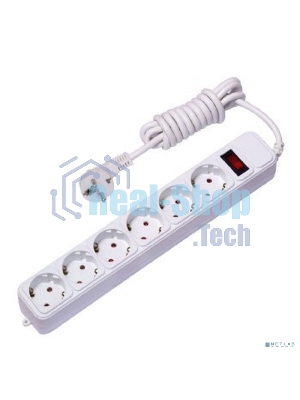 Сетевой фильтр EKF UFP10-375-6-03 6x3 м 10А/2,2 кВт с выкл. c/з ПВС 3х0,75 Блокбастер EKF PROxima
