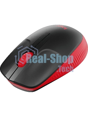Мышь беспроводная Logitech M190 черный/красный, 1000 dpi, радиоканал, USB, кнопки - 3
