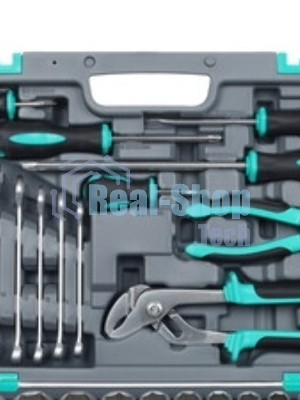 Набор инструментов Stels 141041/2'' 1/4'' CrV пластиковый кейс  76 предм.