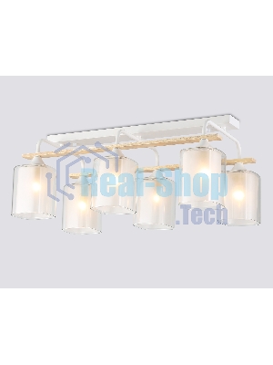 Светильник Ambrella light TR3033247/6 WH/WD белый/дерево E27/6 max 60W 580*340*245