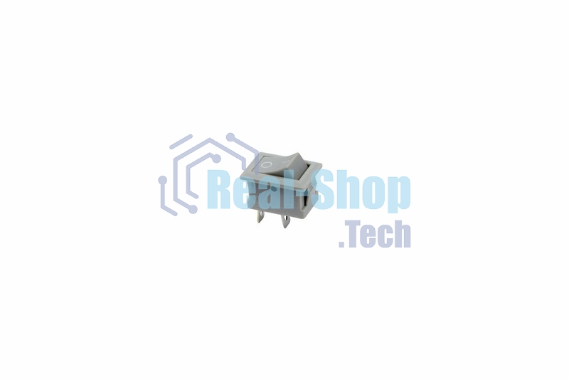 Выключатель клавишный Rexant 250V 6А (2с) ON-OFF серый Mini