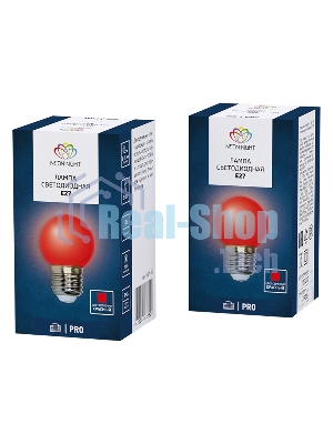 Лампа светодиодная Neon-night d-45 3 LED 1Вт шар E27 25лм 220В красный