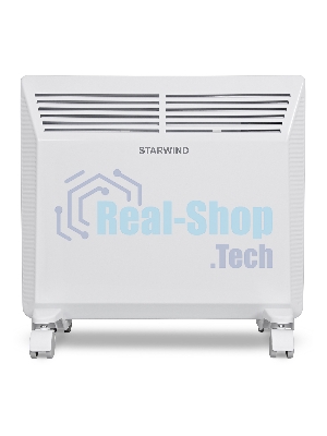 Конвектор электрический Starwind SHV5210, белый, 1000 Вт, 15 м2, термостат, 2 режима мощности