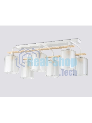 Светильник Ambrella light TR3033247/6 WH/WD белый/дерево E27/6 max 60W 580*340*245
