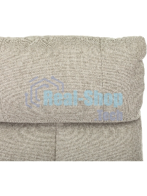 Кресло для дома Бюрократ Baron с пуфом бежевый, металл черный крестов. (_BARON/BEIGE)