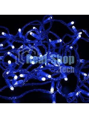 Гирлянда Neon-night Нить 10м, с эффектом мерцания, прозрачный ПВХ, 24В, синий