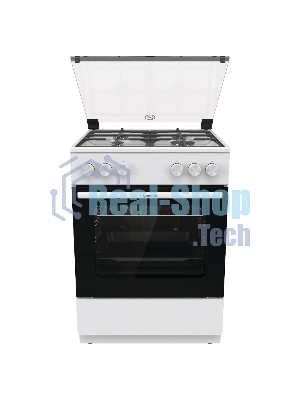 Плита газовая Gorenje GG6A11WF белый, конфорок 4 газовых, духовка 72 л, 60 см x 85 см x 60 см
