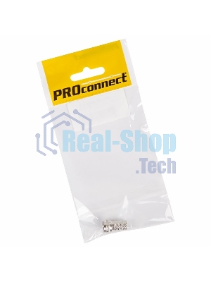 Разъем антенный на кабель PROconnect штекер F для кабеля RG-6, (1шт.) (пакет)