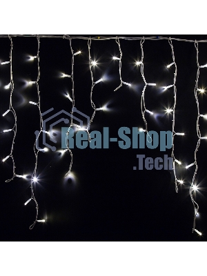Гирлянда Neon-night Айсикл (бахрома) светодиодный, 5,6 х 0,9 м, белый провод каучук, 230 В, диоды белые, 240 LED