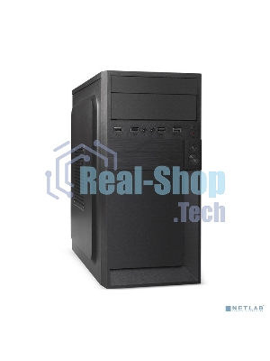 Компьютерный корпус Minitower ExeGate EX291141RUS BAA-105-01AAA400 (mATX, БП AAA400 с вент. 8см, 2*USB, аудио, черный)