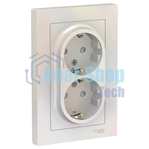 Розетка USB тип-C 65W высокоскор.заряд. QC, PD, мех. SE AtlasDesign Жемчуг
