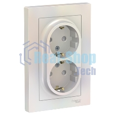Розетка USB тип-C 65W высокоскор.заряд. QC, PD, мех. SE AtlasDesign Жемчуг