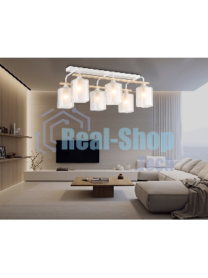 Светильник Ambrella light TR3033247/6 WH/WD белый/дерево E27/6 max 60W 580*340*245