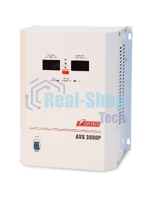 Стабилизатор напряжения Powerman AVS-P Voltage Regulator 3000VA, Digital Indication, Wall Mount, Hardwire Input/Output, 230V, 1 year warranty, White