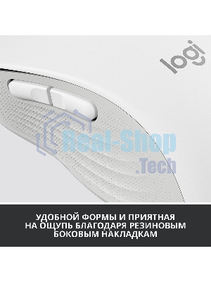 Мышь беспроводная Logitech Signature M650 белый, 4000 dpi, радиоканал, Bluetooth, USB, кнопки - 5