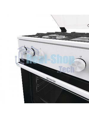 Плита газовая Gorenje GG6A11WF белый, конфорок 4 газовых, духовка 72 л, 60 см x 85 см x 60 см