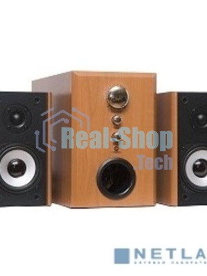 Колонки Dialog W-3000 Cherry 2.1, 60W RMS, 2 колонки+сабвуфер, дерево