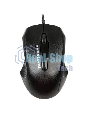 Мышь проводная Nakatomi MON-07U черный, 800 dpi, USB, кнопки - 3