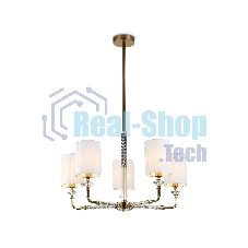 Люстра Ambrella light LH71500/5 BS/FR латунь/белый матовый E14*5 max 40W D680*640