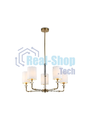 Люстра Ambrella light LH71500/5 BS/FR латунь/белый матовый E14*5 max 40W D680*640