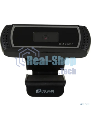 Веб-камера OKLICK OK-C013FH 1920x1080, 30 кадр/с, USB Type-A, микрофон (шумоподавление), универсальное крепление