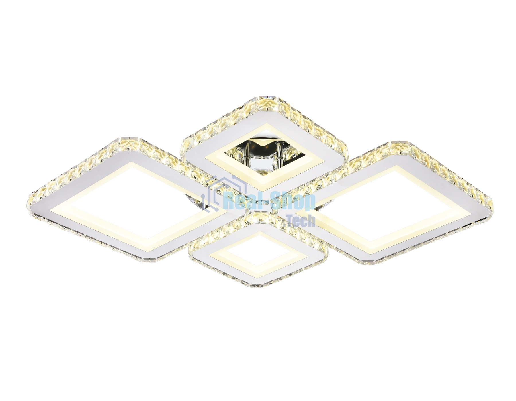 Потолочный светодиодный светильник Ambrella light FA1726/4 CH хром 3000K/4200K/6400K 108W 690*550*100 (ПДУ РАДИО 2.4G)