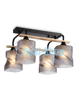 Светильник Ambrella light TR3033249/4 BK/WD черный/дерево E27/4 max 60W 340*340*245