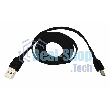 Кабель Rexant USB кабель универсальный microUSB шнур плоский 1М черный