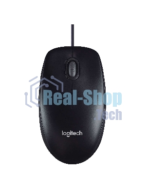 Мышь проводная Logitech M100/100R DARK/GREY (темно-серая/черная), 1000 dpi, USB, кнопки - 3