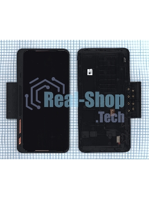 Дисплей для Asus ZS660KLS черный с рамкой