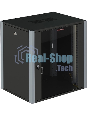 Шкаф коммутационный Sysmatrix (WP 6312.910) настенный 12U 600x350 мм пер. дв. стекл 2 бок. пан. 60 кг черный 20 кг IP20