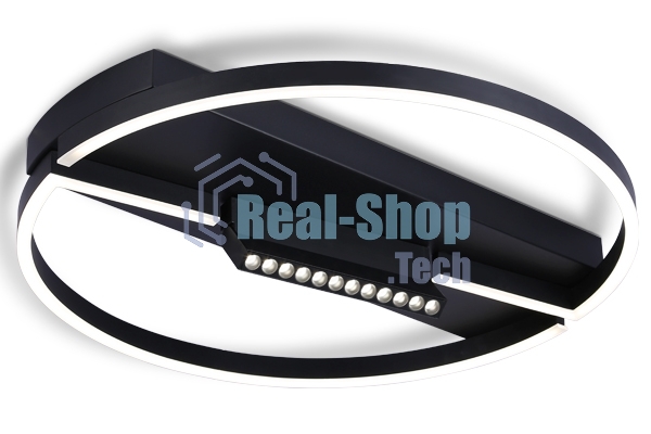 Светильник Ambrella light FL51460/1+1 BK черный  72W 3000K-6400K+4200K D600*110 (ПДУ РАДИО 2.4G)