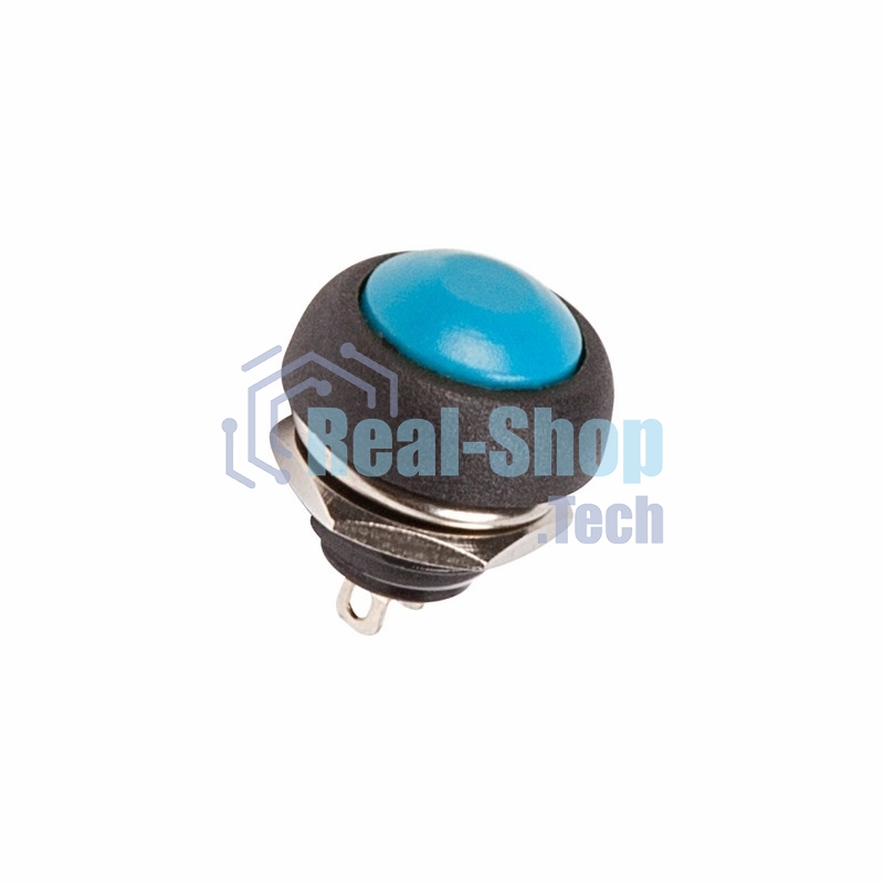 Выключатель-кнопка Rexant 250V 1А (2с) OFF-(ON) Б/Фикс синяя Micro