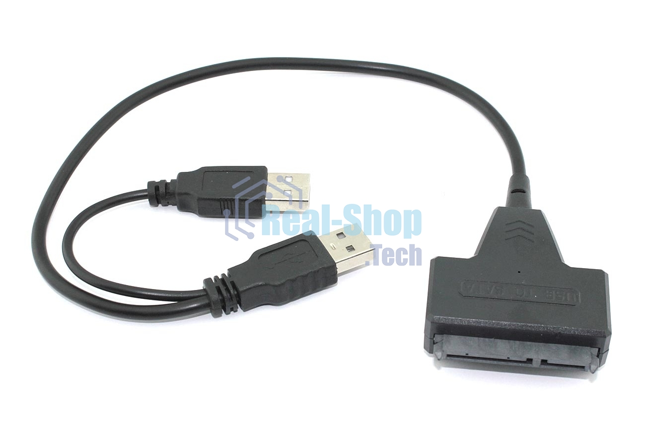 Переходник SATA на USB 2.0 на шнурке 30 см с индикатором