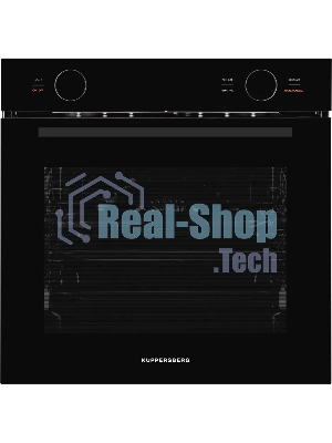Встраиваемый духовой шкаф Kuppersberg HT 612 Black ШхВхГ: 59.5х59.6х56.5 см, 72 л, А+, гидролизная очистка, черный