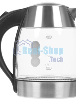 Чайник электрический Centek CT-0059 London, стекло, 1.8л, 2200Вт, LED-подсветка, отделка нерж.